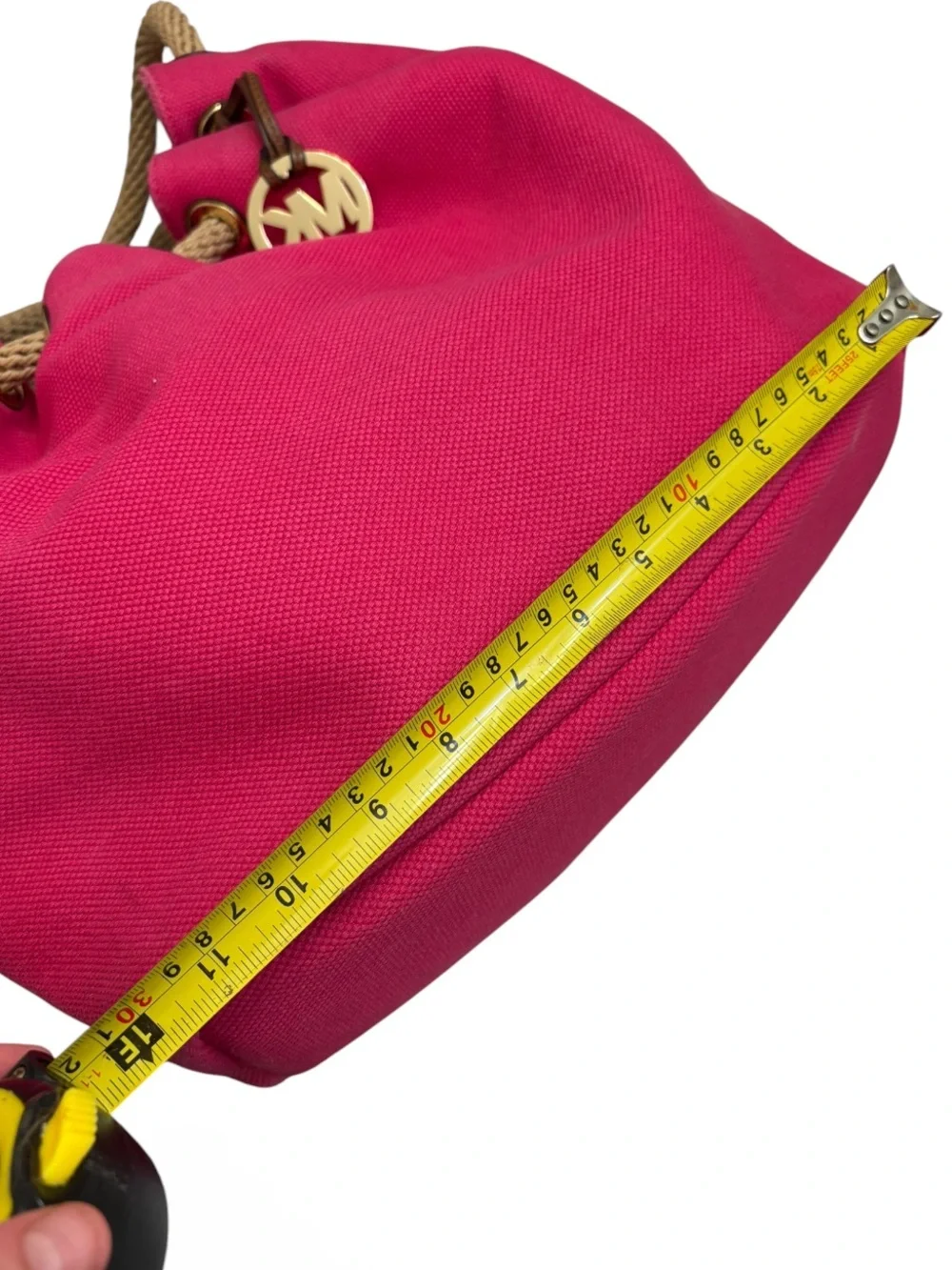 Michael kors pink large oversize canvas beach bag